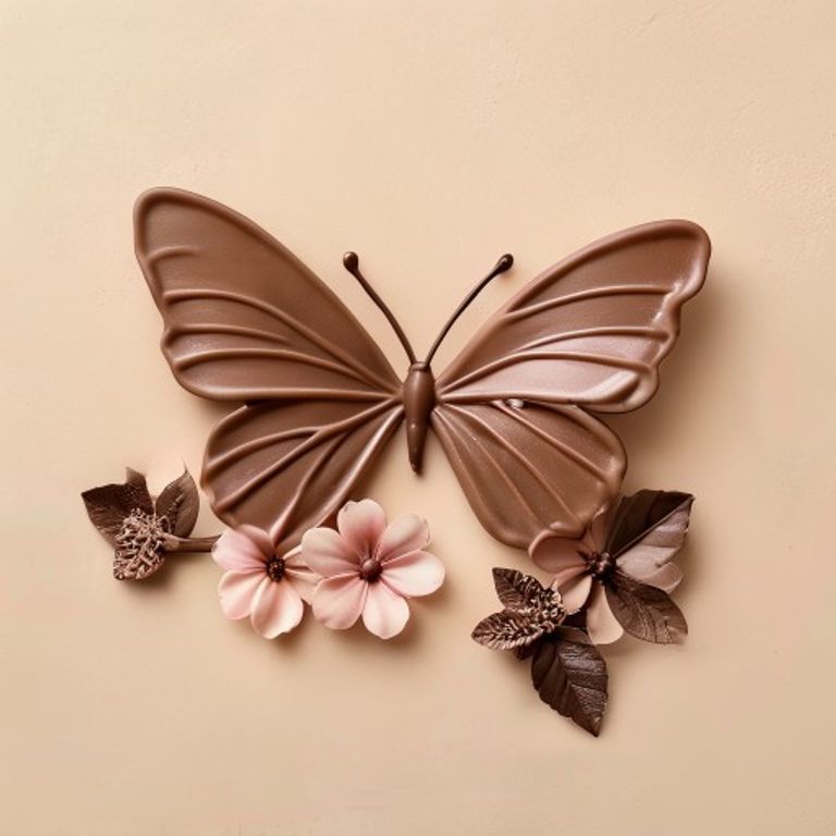 Butterfly chocolate flower style
