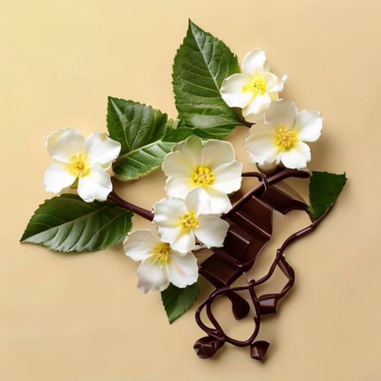 Floral and Leaf Designs chocolate flower style